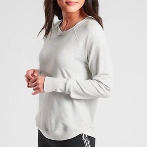 Athleta grey gray heather mindset sweater